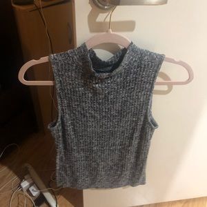 Grey turtleneck tank
